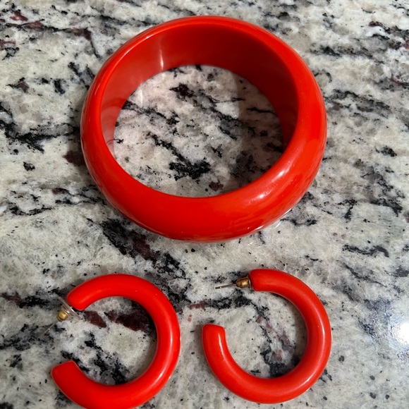 Ink +Alloy Bracelet and earrings set - Picture 1 of 5